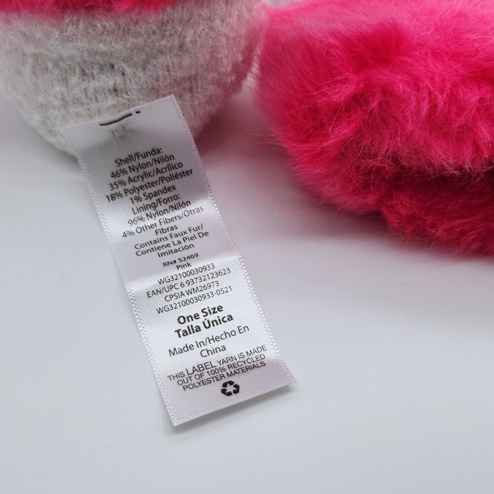 💙 Kids pinks fuzzy gloves, winter gloves with touch screen fingertips, cute - Picture 6 of 10